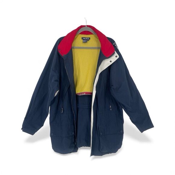 Vintage NAUTICA PERFORMANCE Embroidered Spell Out Sailing Jacket Coat Size XL - Picture 4 of 16